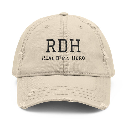 RDH "Real D*mn Hero" Distressed Dad Hat