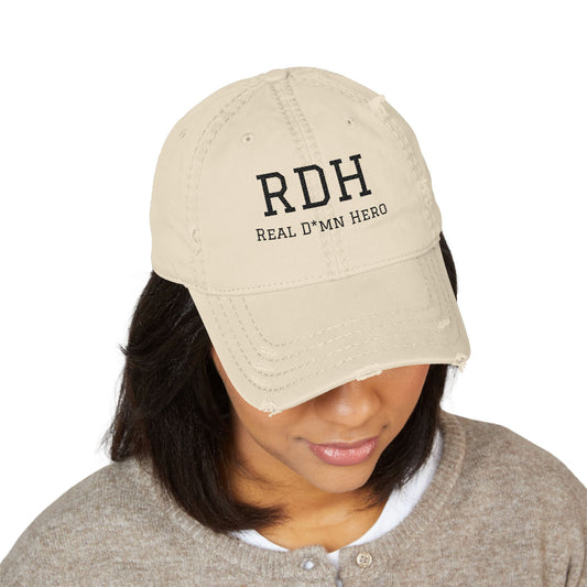 RDH "Real D*mn Hero" Distressed Dad Hat
